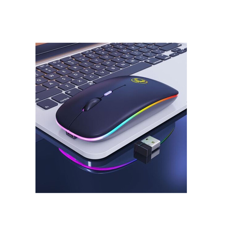 Mouse Inalámbrico Recargable Con RGB Mouse Inalámbrico Recargable Con RGB