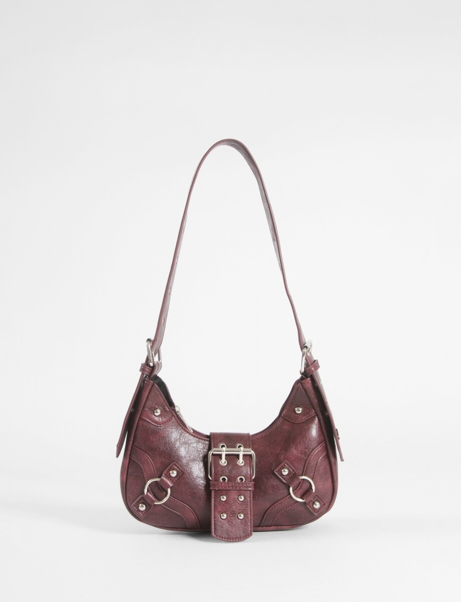 Cartera de hombro con hebilla - bordo 