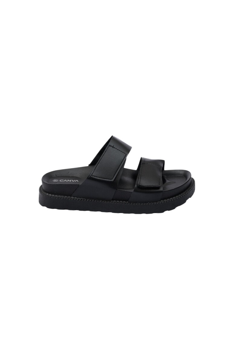 Sandalias con velcro Negro