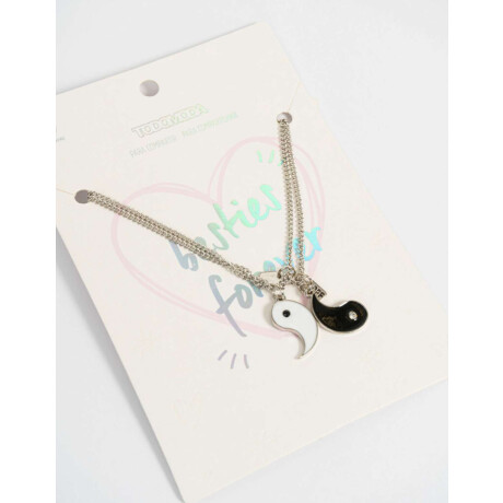 Collares Para Compartir Yin Yang Plateado