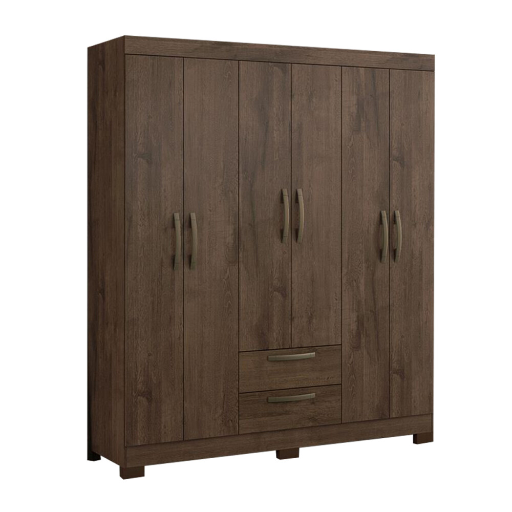 Ropero 6 puertas 2 cajones MARRON