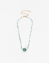 Collares Cortos Acrilico Collar Corto Resina Y Beads - Acqua Petroleo