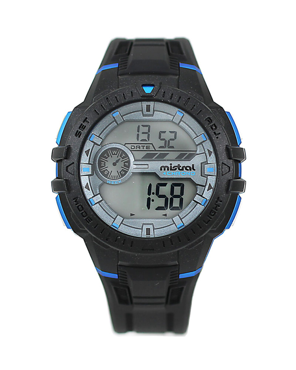 Reloj Mistral Deportivo Silicona Negro 