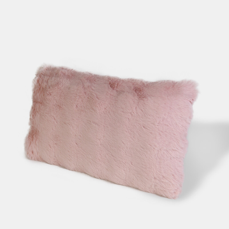 COJIN RECT FELPUDO ROSA 30X50CM Unica