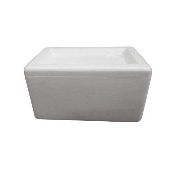 ENVASE ESPUMA PRISMATICO 1 L 19 x 13.5 x 8.5 CM BLANCO