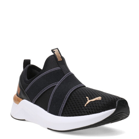 Championes de Mujer Puma Softride Harli Slip On Negro - Dorado