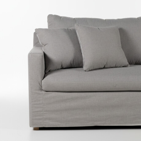 Sofá Summer con Funda - Tela Rústica - 3 cuerpos TO001-1634 (Gris)