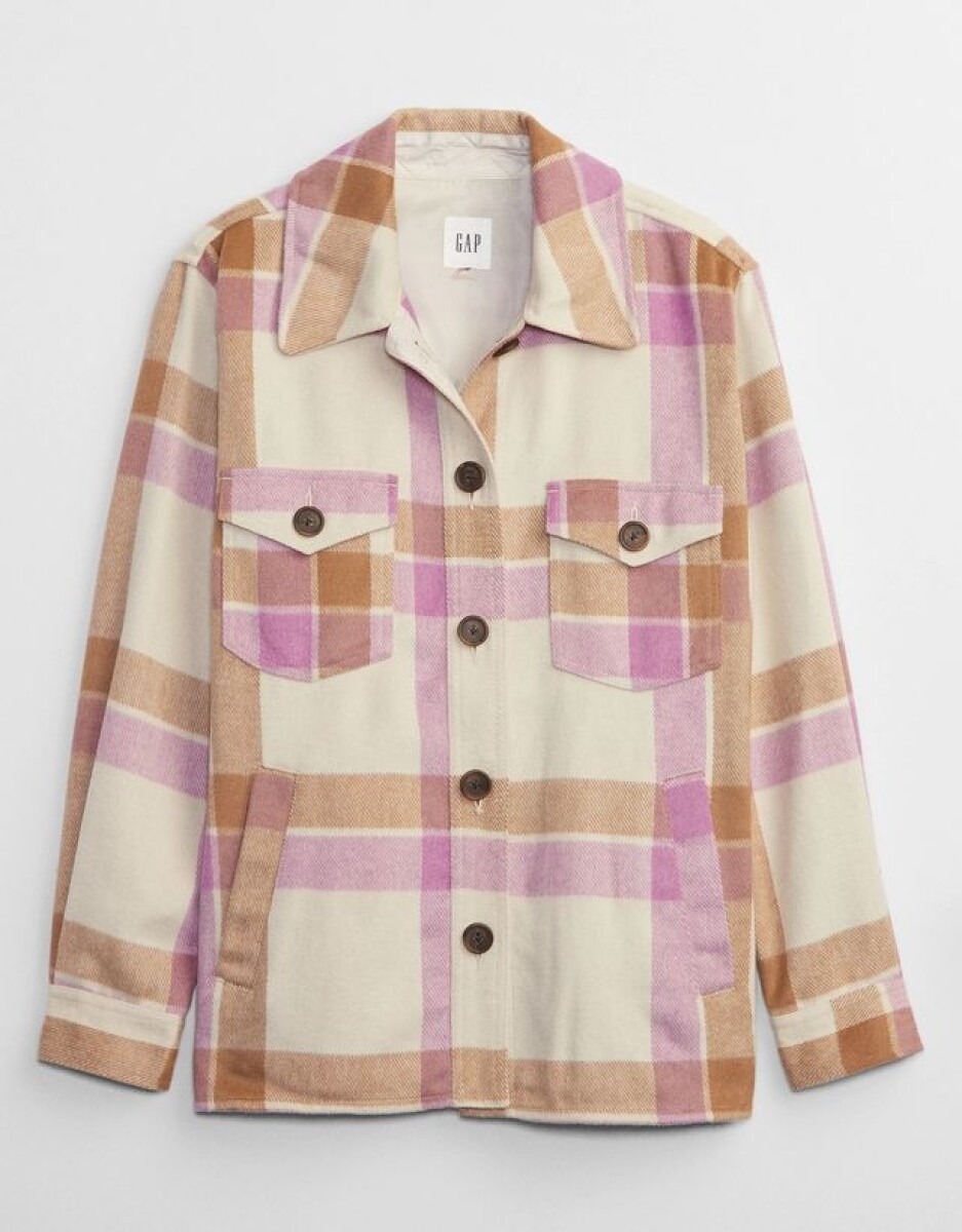 Chaqueta Tela Franela Mujer - Pink Plaid 