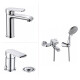 Juego Grifería Lavatorio Bajo Ducha Exterior Y Bidet