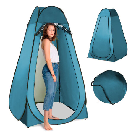 Carpa Autoarmable de Baño Plegable Portable p/ Camping Playa Celeste