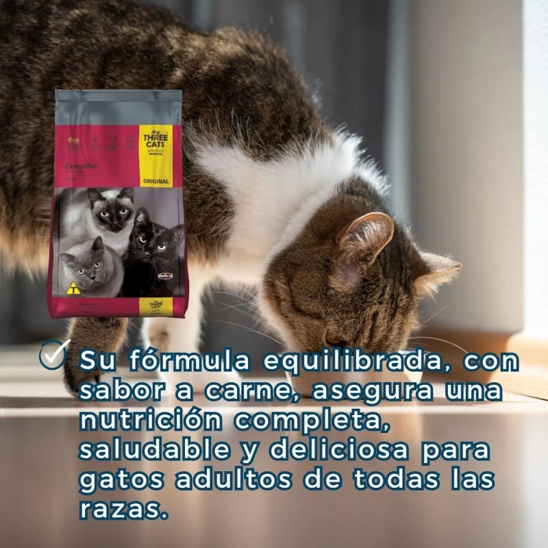 THREE CATS CASTRADOS 10 KILOS