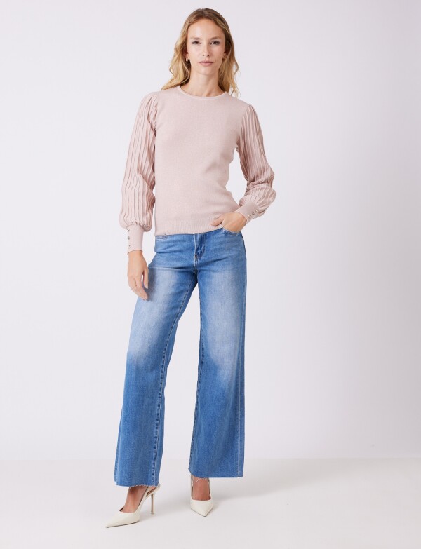 Buzo Manga Plisada ROSA