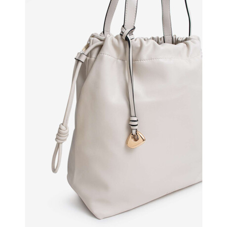 Cartera Saca Con Charm Blanco Crudo