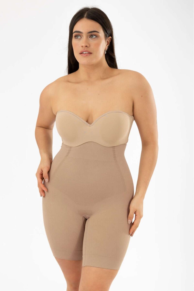 Faja ciclista de cintura alta - Beige 