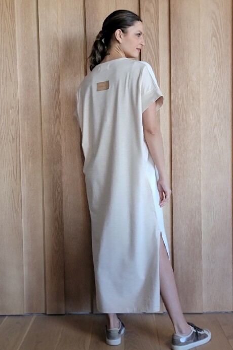 Vestido Agapanto Crudo - Beige Melange