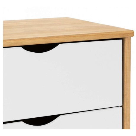 Mesa De Luz 2 Cajones Linea Dublin Blanca