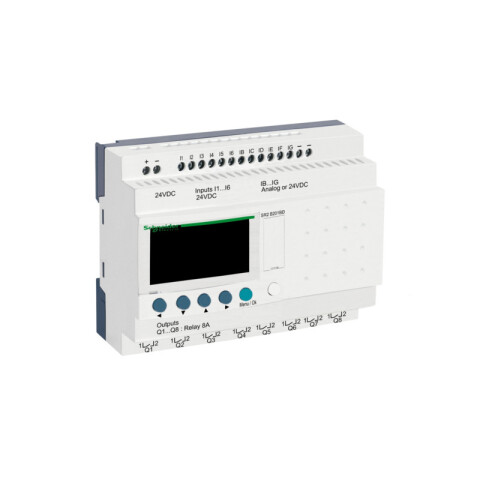 PLC Zelio 12 entradas 8 salidas dig. c/reloj 24Vdc TL9490