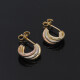 Caravanas en oro 18k combinado 3 tonos Caravanas en oro 18k combinado 3 tonos