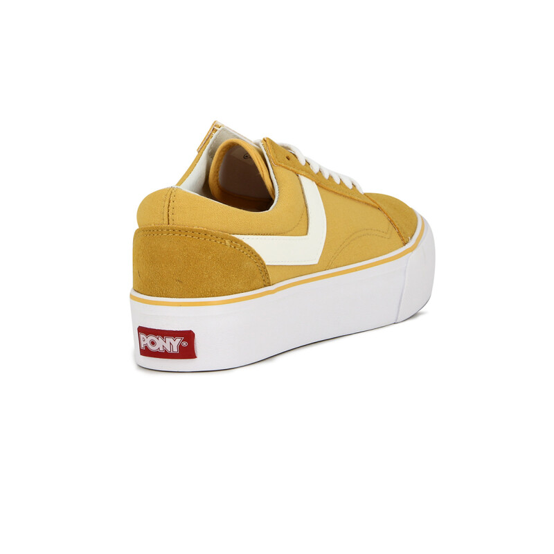 Pony Champion Old School Plataforma Casual Lona-Gamuza Yellow Amarillo
