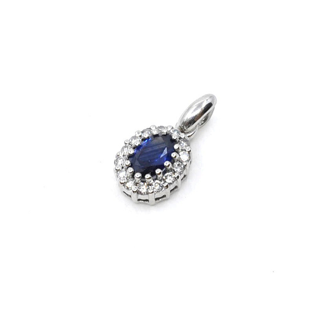 Dije En Oro De 18K, Diamante Y Zafiro Dije En Oro De 18K, Diamante Y Zafiro