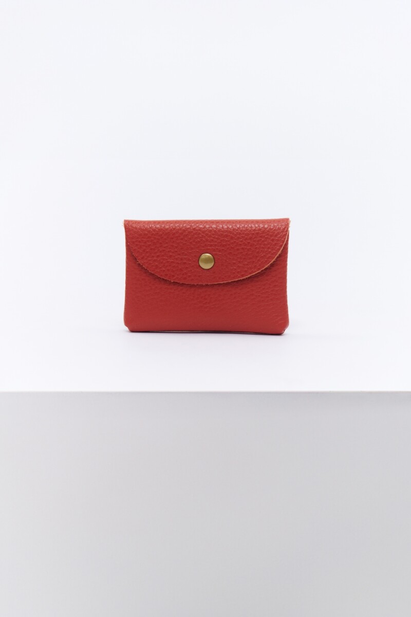 MONEDERO CUERO ROJO