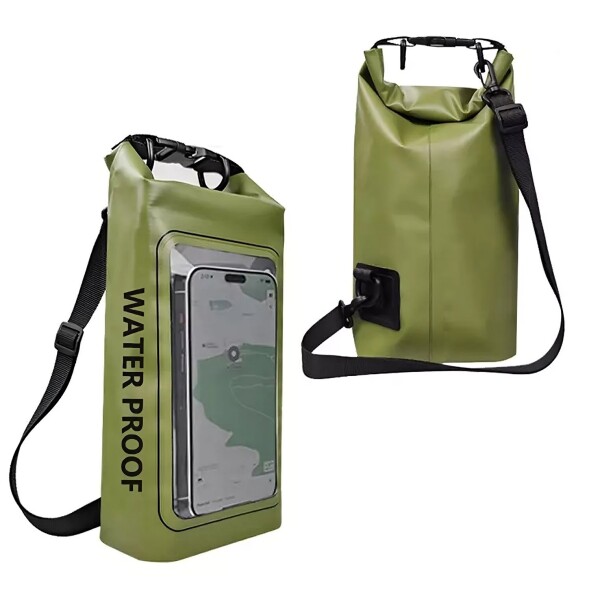 Bolso Estanco 2 Litros Celular Playa Arena Resistente Agua Variante Color Verde