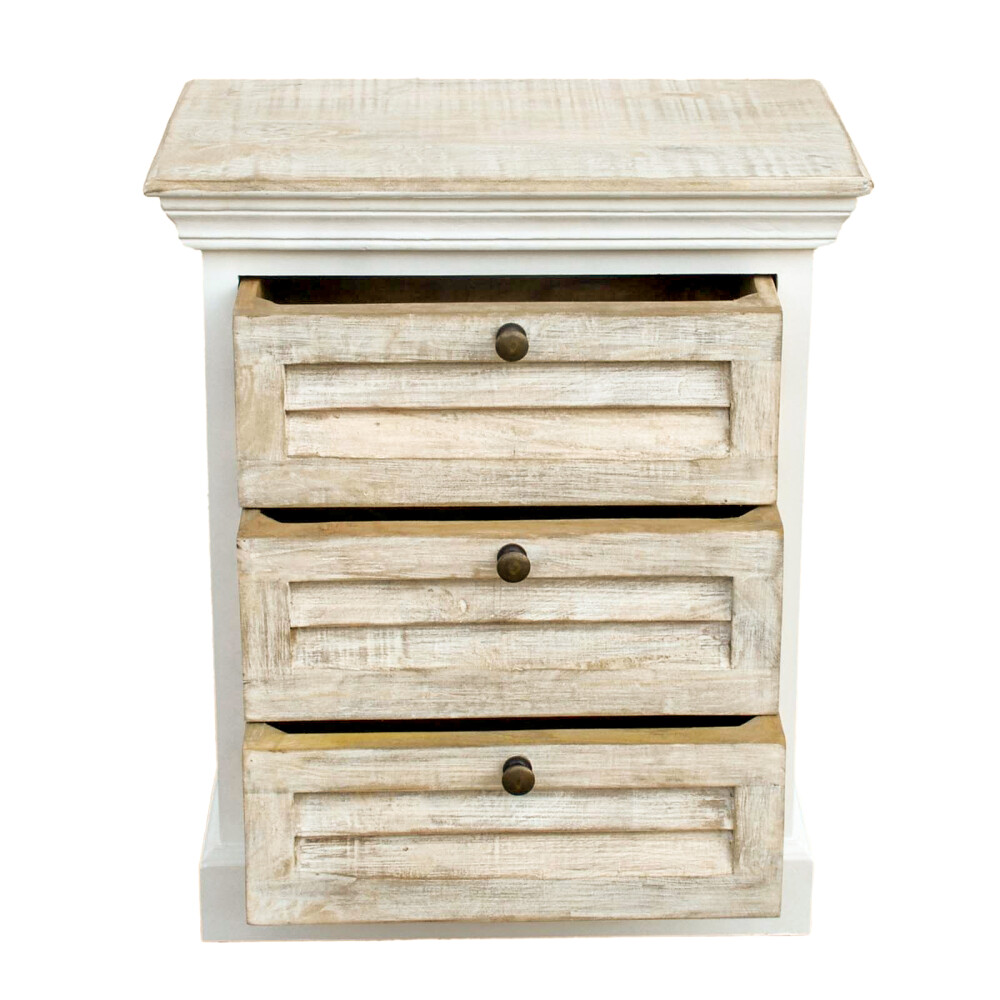 MESA DE LUZ 3C MADERA BLANCO EZIO
