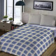Frazada Flannel con Corderito Queen Size HOME CLASS 220 x 260 cm AZUL CUADRILLE
