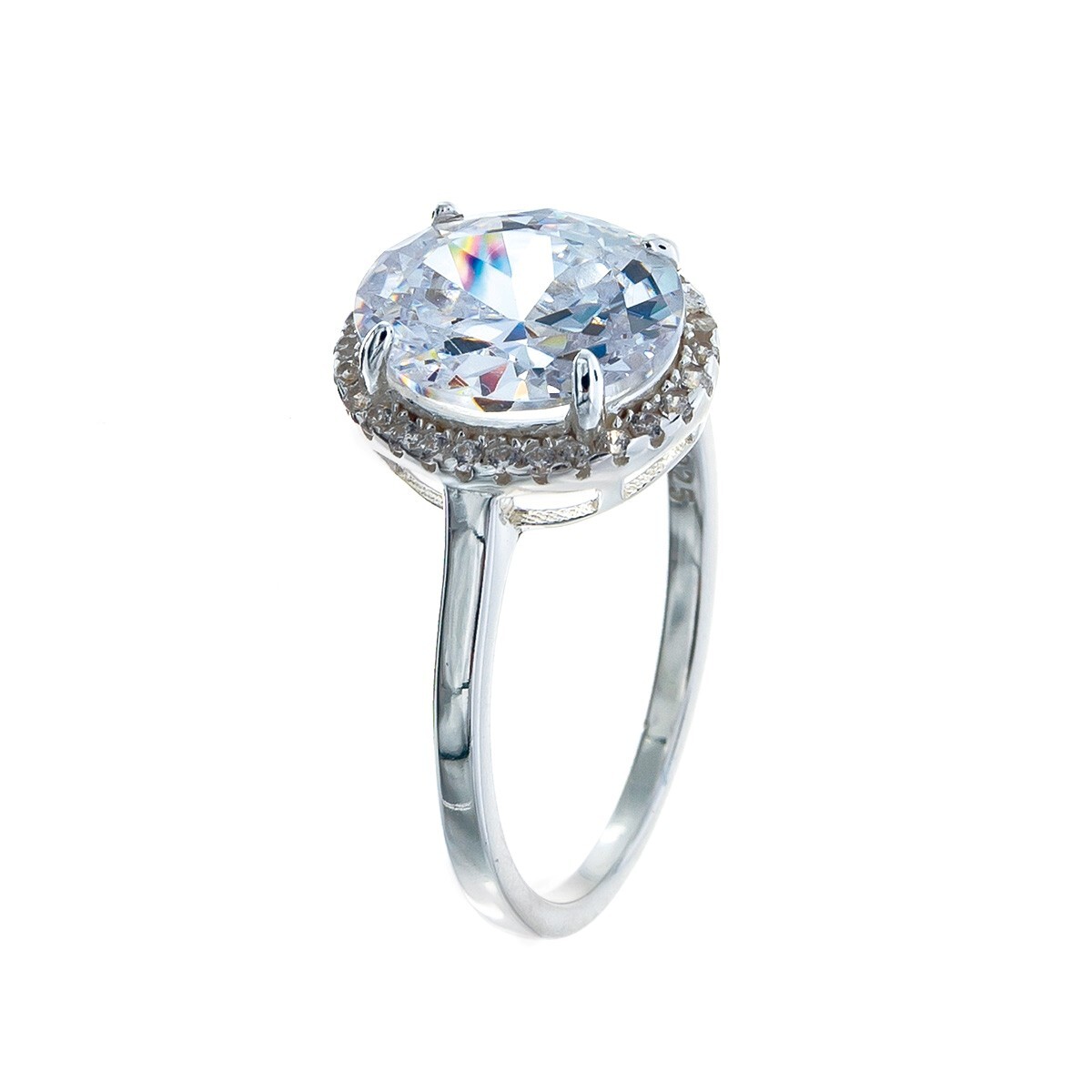 Anillo de plata 925 con circonia, CINTILLO. 