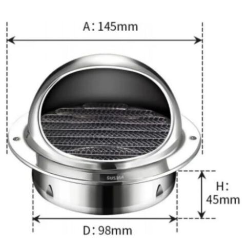 Rejilla De Ventilación Calefón A Gas Motorhome Ø 10 Cm Rejilla De Ventilación Calefón A Gas Motorhome Ø 10 Cm