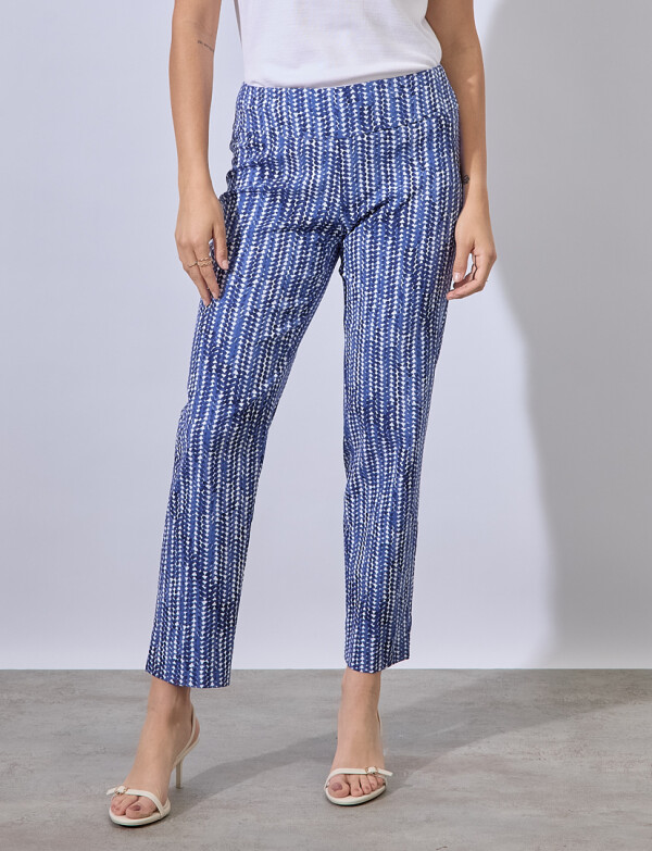 Pantalon Printed AZUL/BLANCO