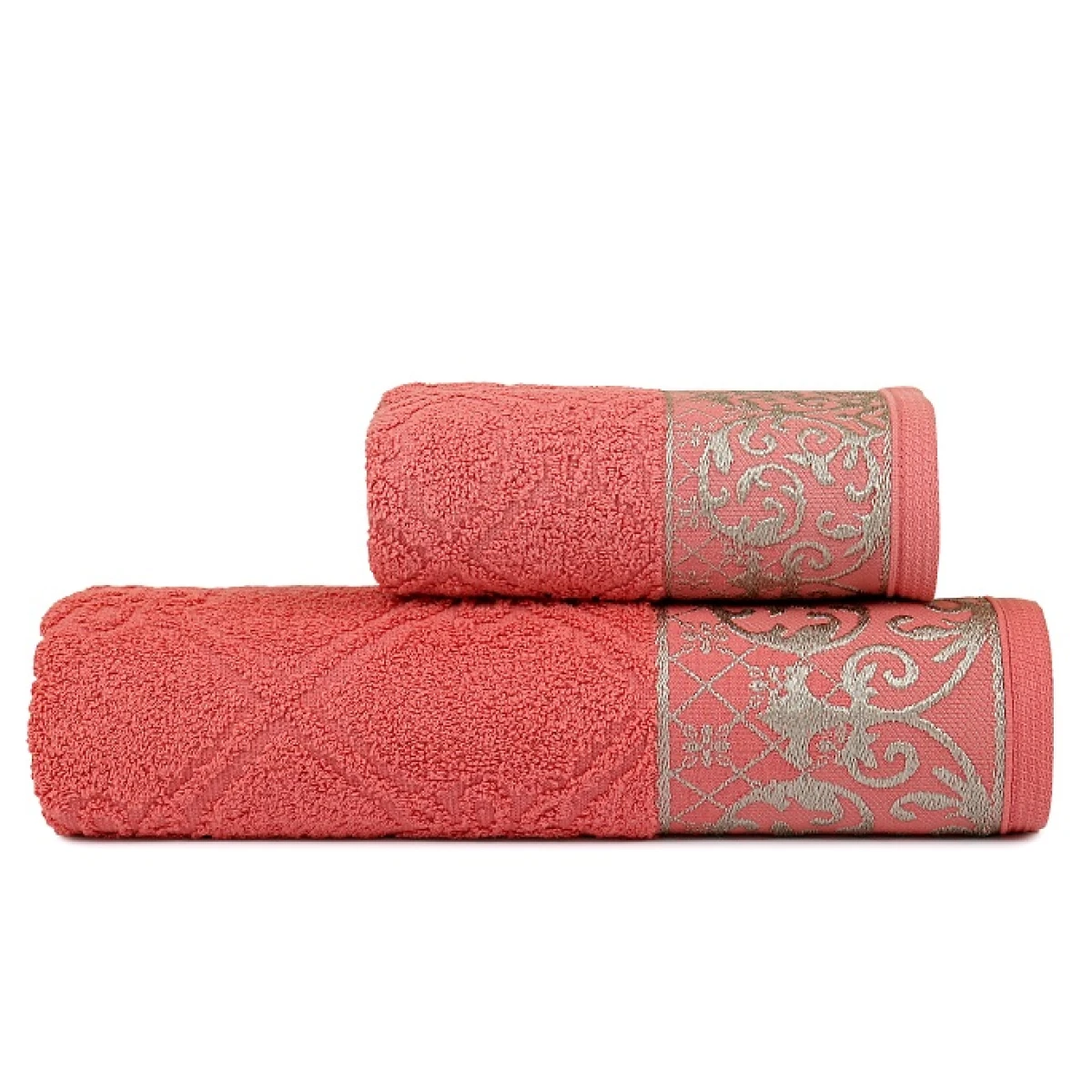 Juego de Toallas Imperial Baño y Rostro Algodón - ROJO 