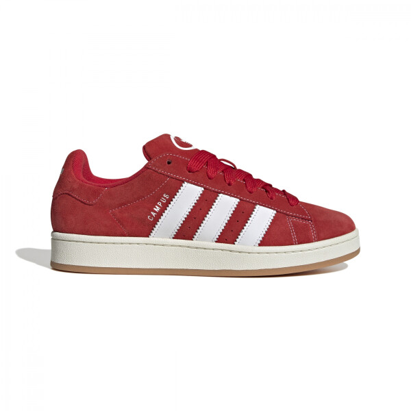 Championes Adidas Campus de Hombre - H03474 Rojo-blanco