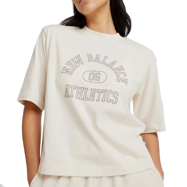 GRAPHIC JERSEY T SHIRT - NEW BALANCE BEIGE