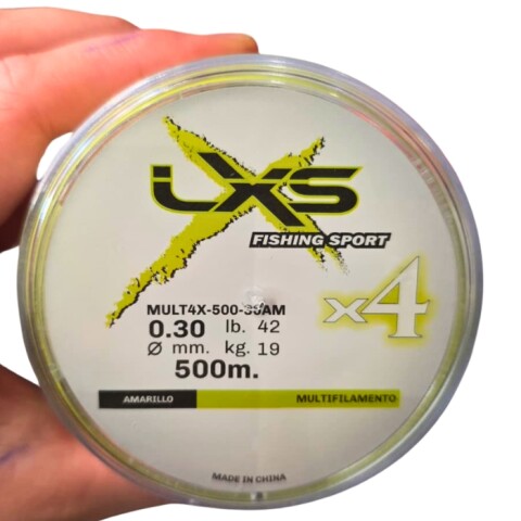 Multifilamento LXS Fishing Sport Medida 0.30mm Amarillo