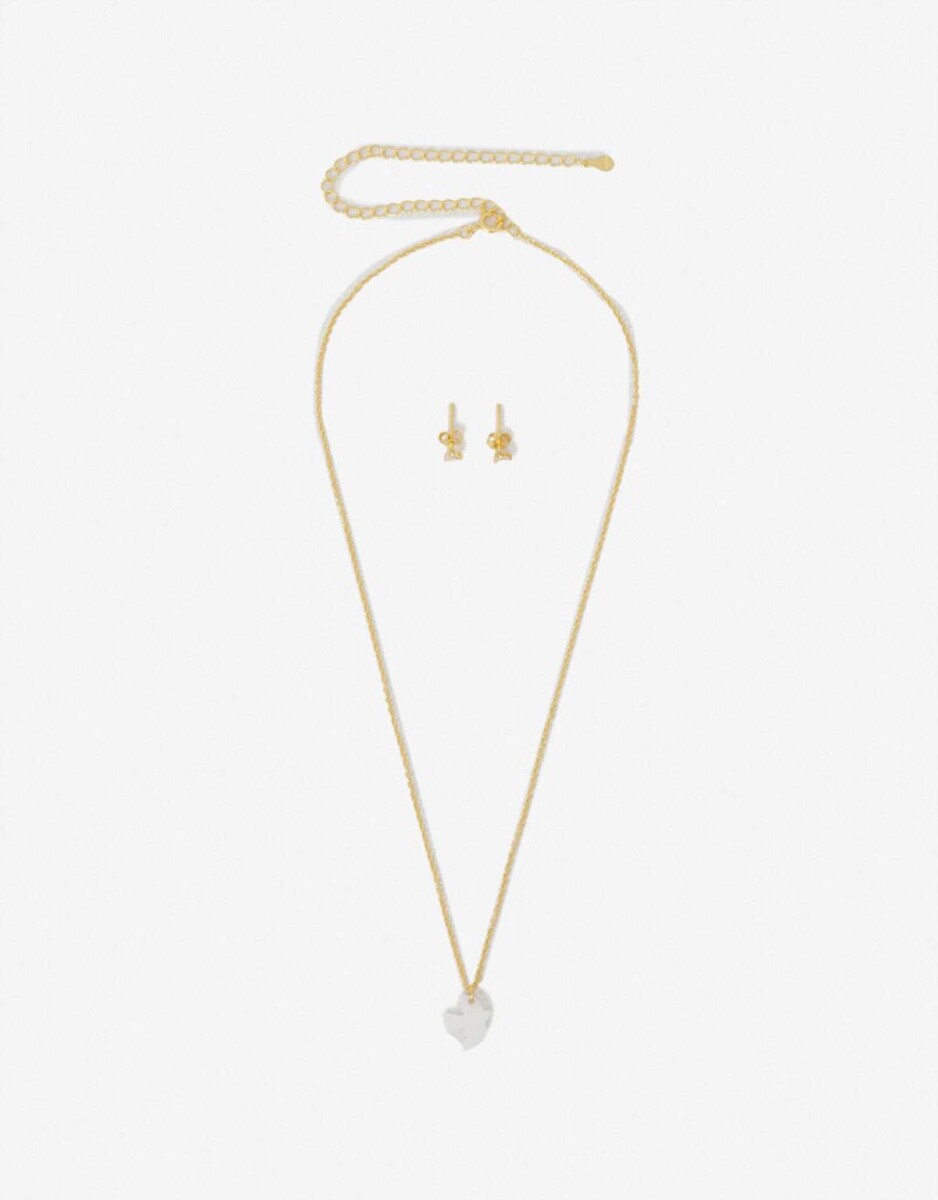 Set Aros Pasantes Y Cadena Plata 925 - Dorado 