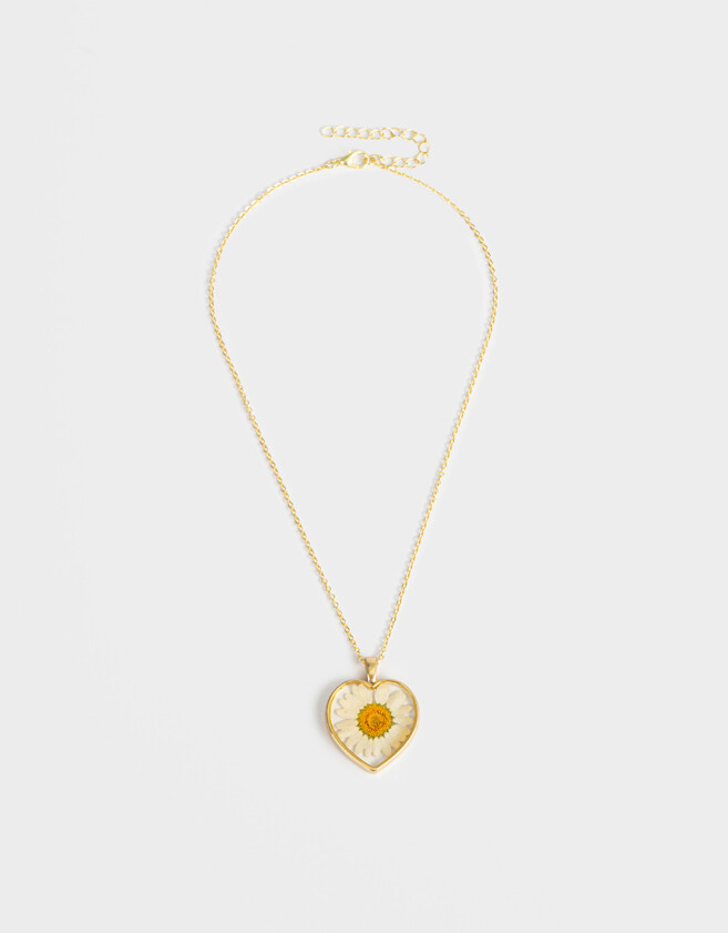 Cadena Corta con Dije Con flores Cadena Corta Con Dije Con Flores Cute - Dorado