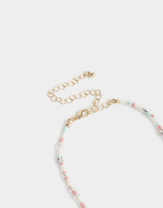 Collares Cortos Beach Collar Corto Con Mostacillas - Dorado