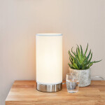 Portátil mesa acero y vidrio opal 1XE27 DAMASCO ILU00840
