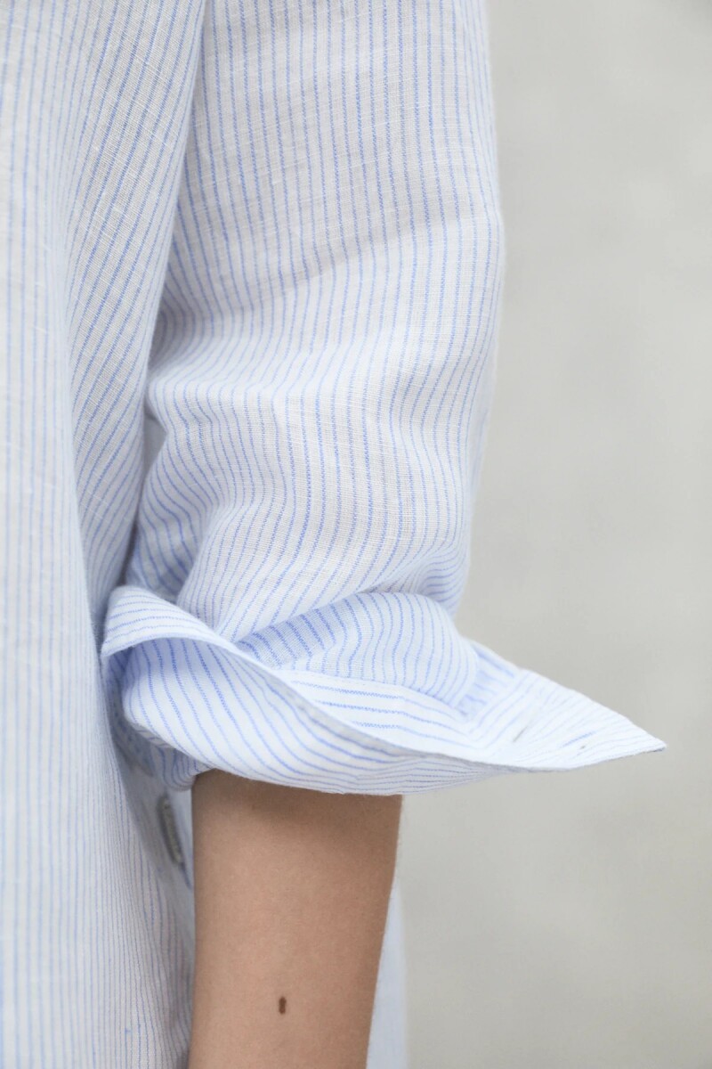 CAMISA RAYAS DARIA Celeste