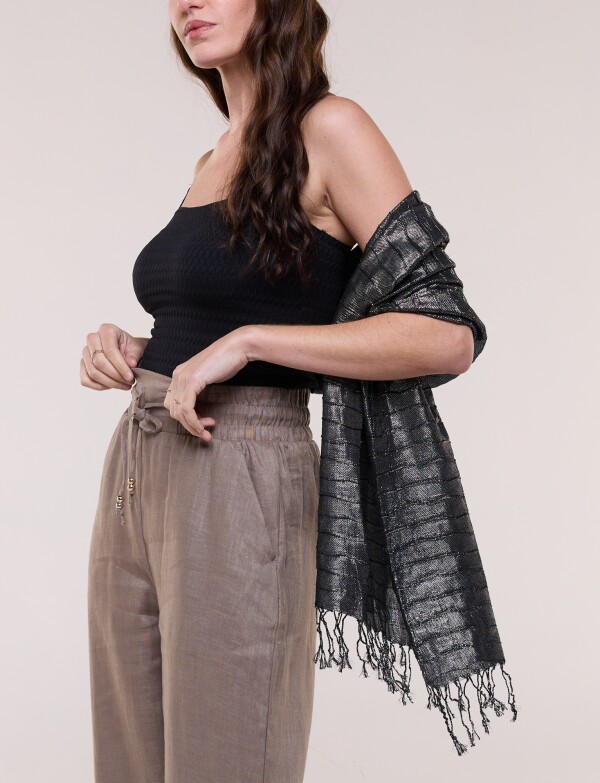 Pashmina Metalizada NEGRO/PLATEADO