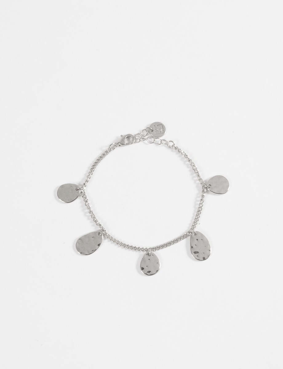 Pulsera cadena metal texture - plateado 