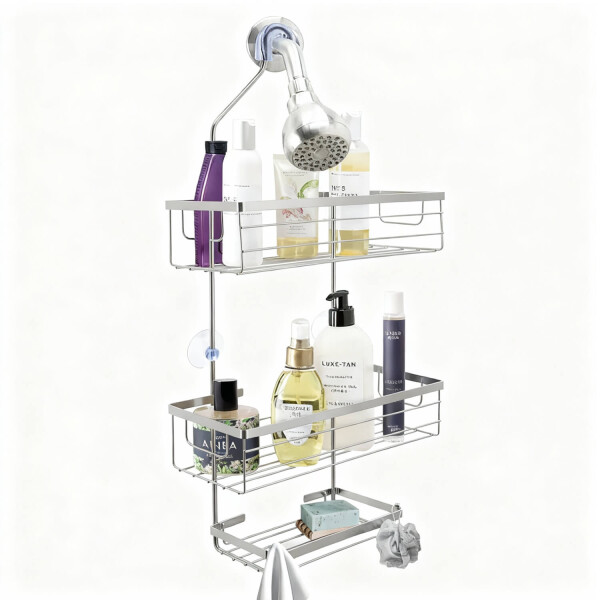 Organizador De Ducha Colgante 3 Niveles Jabonera Baño Acero Imback Color Plateado Organizador De Ducha Colgante 3 Niveles Jabonera Baño Acero Imback Color Plateado