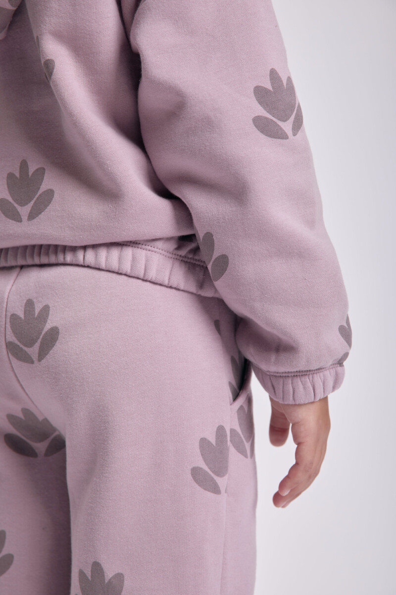 Canguro deportivo estampado Flores Violeta