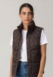 chaleco Print Puffer CHOCOLATE