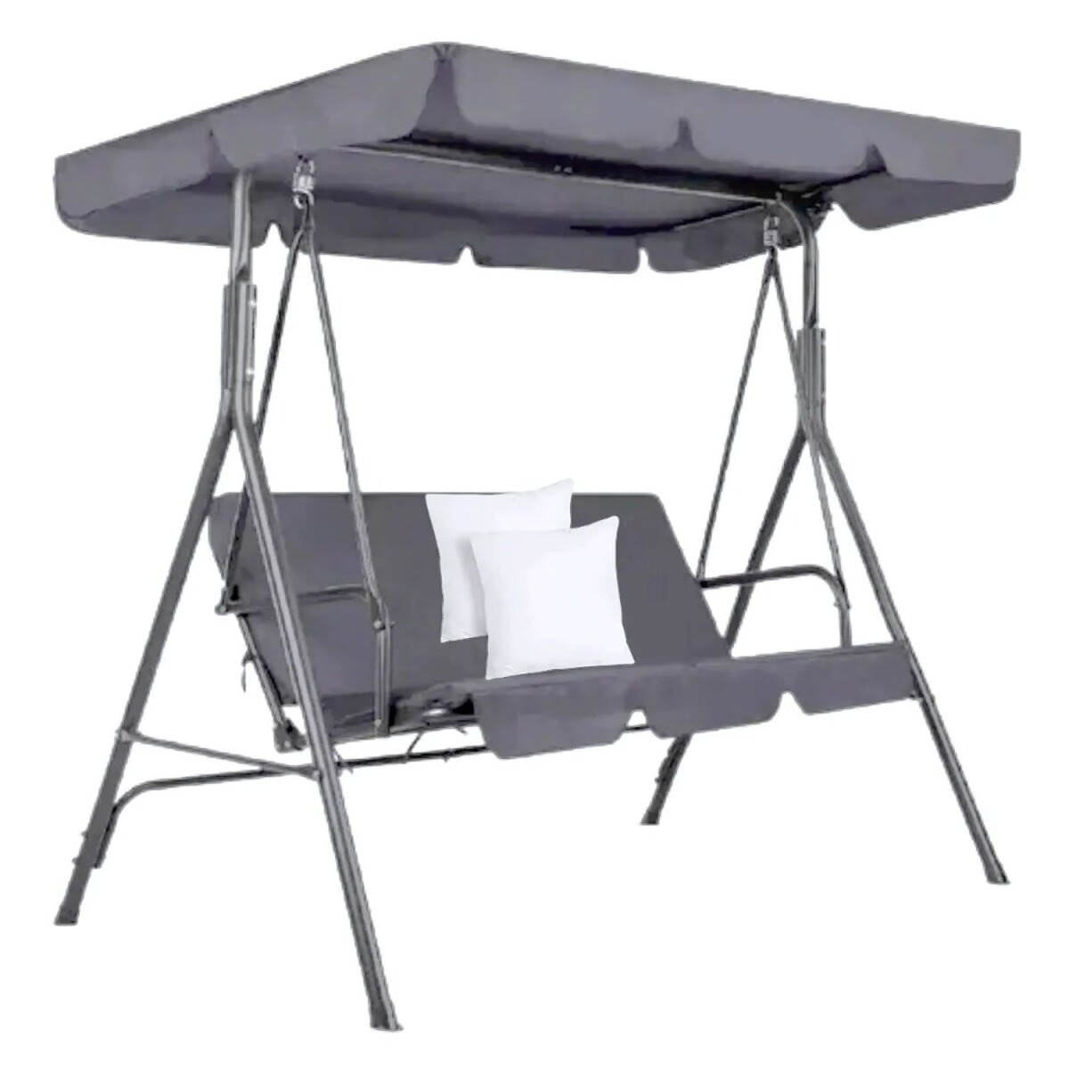 Hamaca Jardín Lumax con Toldo Hierro Exterior - Gris 