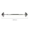 Set De Mancuernas Y Barra Cromadas con Valija Athletic 30Kg Plateado