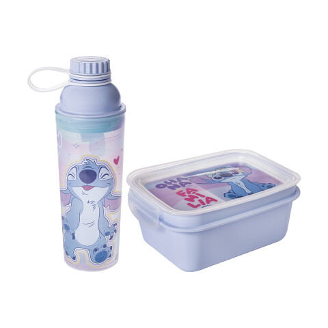 Set x 2 Pote 850 ml y Botella 660 ml Stitch U