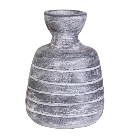JARRÓN ZAG CERAMICA BLANCO NEGRO/BLANCO