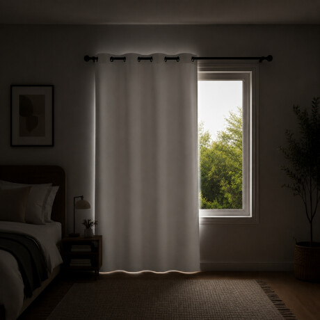 Cortina 100% Blackout 1 paño 135 x 230 BLANCO